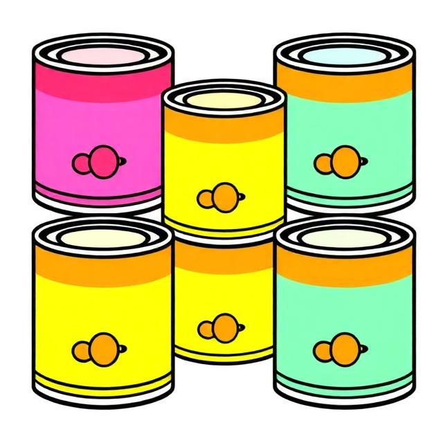 Illustration in the spirit of Andy Warhol's pop art